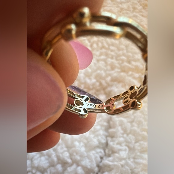 18k Gold Micro Link Ring - Picture 9 of 13